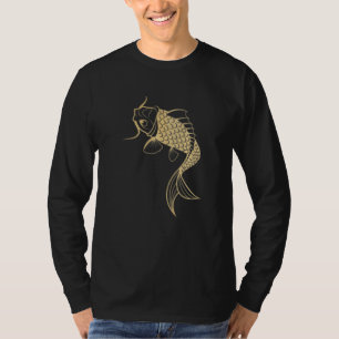 T-shirt Carpe Chinoise Dorée Poisson Koi Japonais Asiatiqu