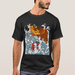 T-shirt Carpe Koï géante et samouraï