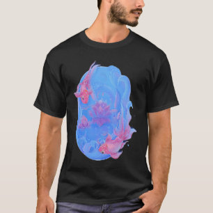 T-shirt Carpe Koï Lotus Fleur De Nénuphar Feng Shui Chinoi