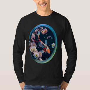 T-shirt Carpe koï poisson cerisier fleur objectif photogra