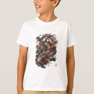 T-shirt Carpeaux Japonais Koi Tatouage Traditionnel Japo