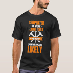 T-shirt Carpenter au travail Outils de vol