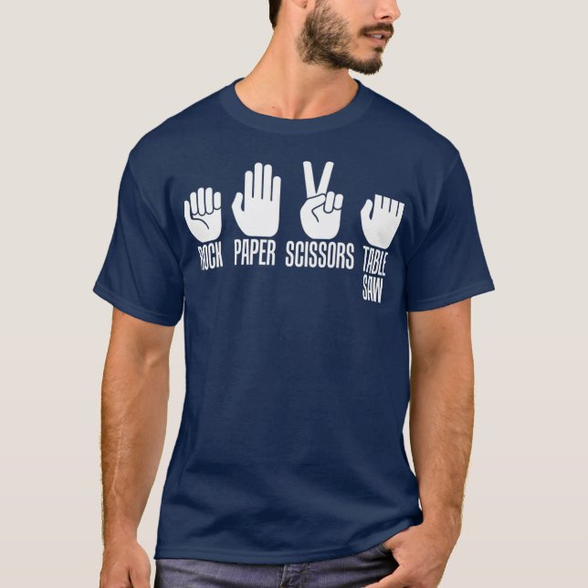 T-shirt Carpenters Rock Papier Cisseur Table Vis Cadeau (Devant)