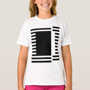 T-shirt carré aux lignes grasses
