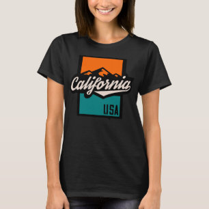 T-shirt Carré d'aventure voyage badge California USA