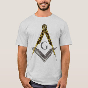 T-shirt Carré et boussole avec tout l'oeil voyant