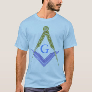 T-shirt Carré et boussole avec tout l'oeil voyant