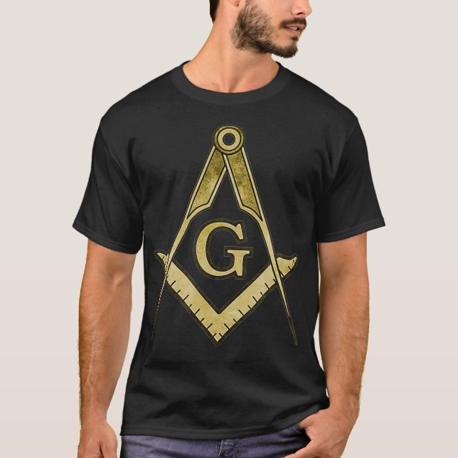 T-shirt Carré maçonnique et boussole (Devant)