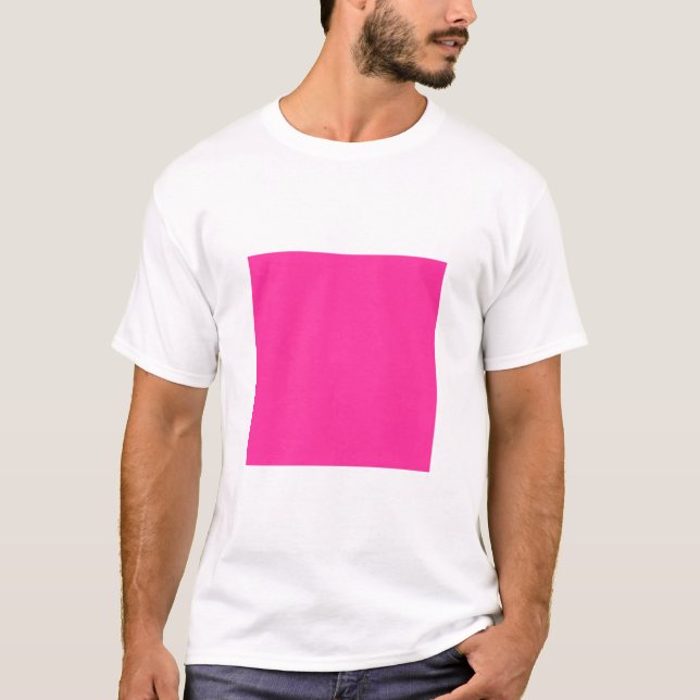 T-shirt Carré simple - Rose chaud (Devant)