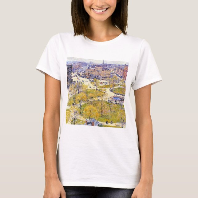 T-shirt Carré syndical au printemps par Frederick Childe H (Devant)