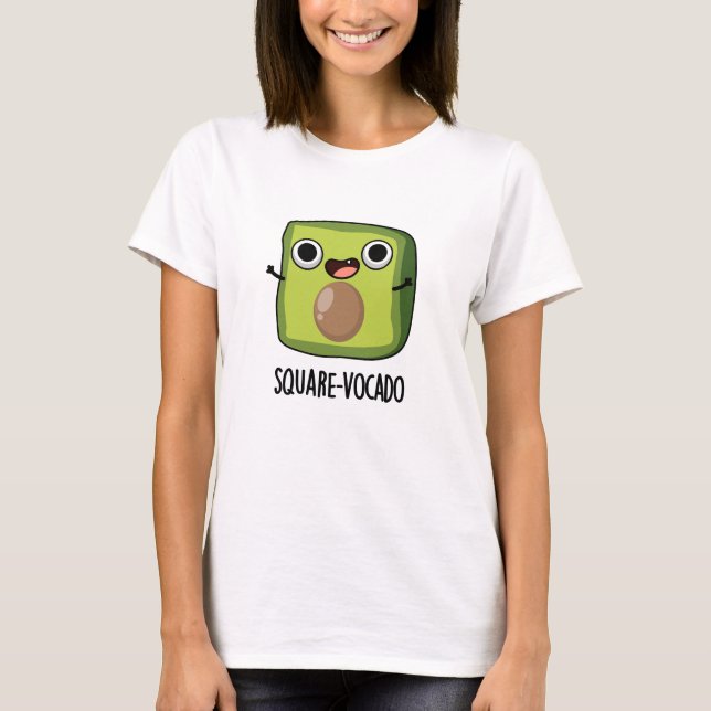 T-shirt Carré-vocado Funny Puns Avocado (Devant)