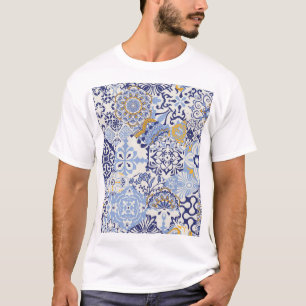 T-shirt Carreaux azulejos colorés : motif dessiné à la mai