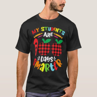T-shirt Carreaux De Buffalo Mes Élèves Sont 100 Jours Plus