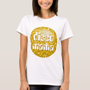 T-shirt Carreaux Disco "Gold" "disco mama" spaghetti top