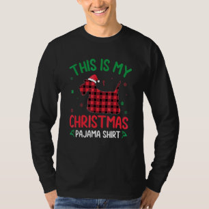 T-shirt Carreaux Rouges C'est Mon Teckel Écossais Chien No
