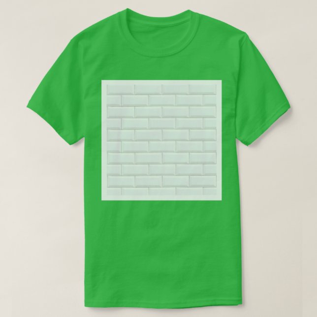 T-shirt carrelage blanc du métro décoration contemporaine (Design devant)