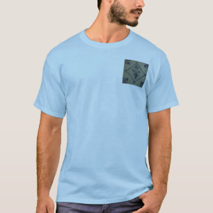 T-shirt Carrelage Bleu Delft - Vase avec Fleurs et Bouquet