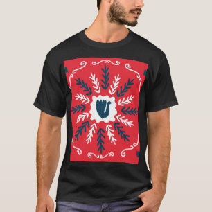 T-shirt Carrelage de Noël Folk Doodle Art