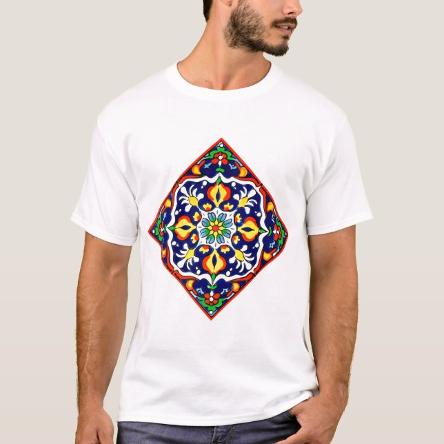 T-shirt Carrelage Talavera Mexicaine No 3 (Devant)