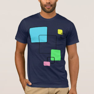 T-shirt Carrés au néon