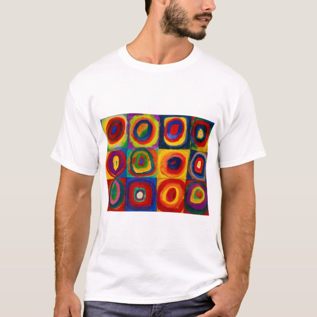 T-shirt Carrés avec cercles, Abstraits, Wassily Kandinsky (Devant)