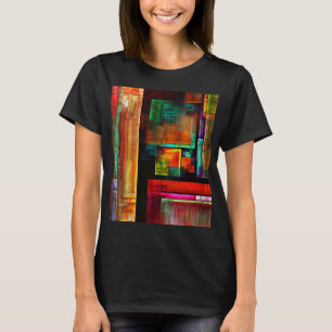 T-shirt Carrés colorés Motif d'art Abstrait moderne #04