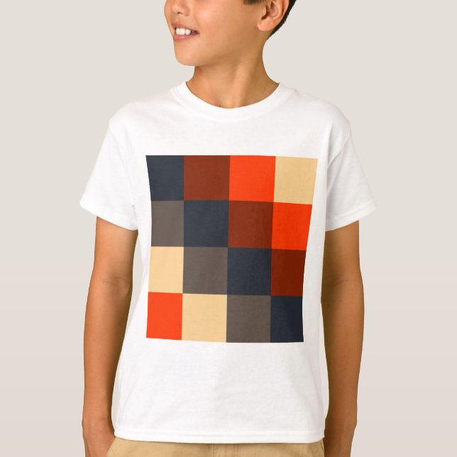 T-shirt Carrés couleur (Devant)