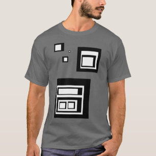 T-shirt Carrés noirs et blancs