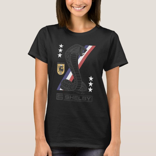 T-shirt Carroll Shelby Racing Stripe Snake (Devant)