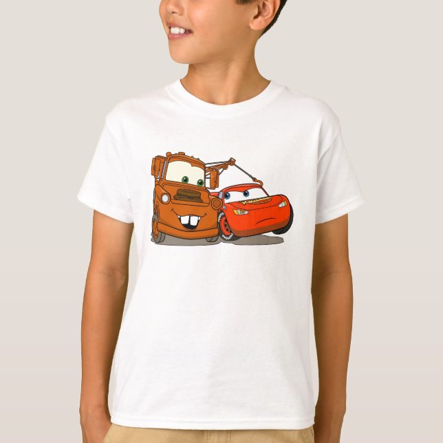 T-shirt Cars Lightning McQueen et Mater Disney (Devant)
