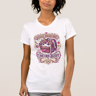 T-shirt Cartable Licorne Copain Licorne Conception De Merc