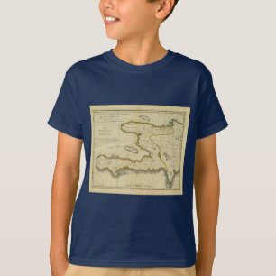 T-shirt Carte 1814 du Haïti par Mathew Carey
