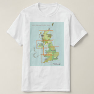 T-shirt carte aéronautique du Royaume-Uni