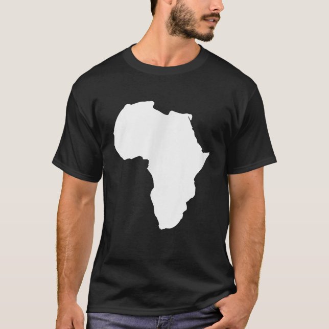 T-shirt Carte Afrique blanche (Devant)