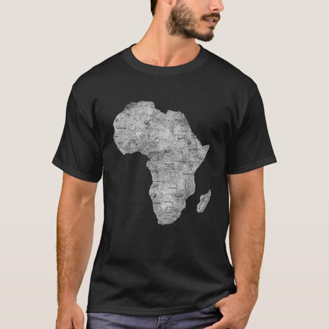 T-shirt Carte Afrique Chemise Afrique Black Pride continen (Devant)