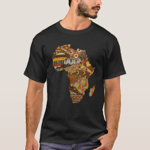 T-shirt Carte Afrique Kente Cloth Black History Mois Afro 