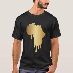 T-shirt Carte Afrique Silhouette Gold