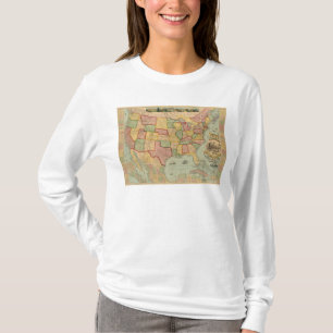 T-shirt Carte américaine de chemin de fer des syndicats