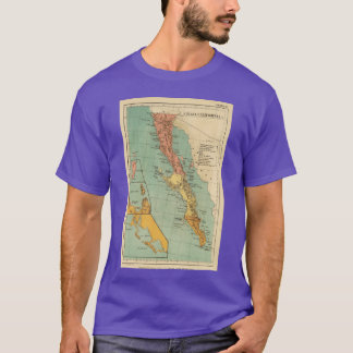 T-shirt Carte ancienne de Basse-Californie 1899