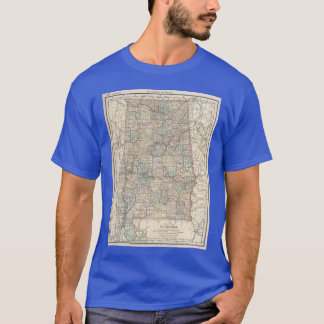 T-shirt Carte ancienne de l'Alabama 1891