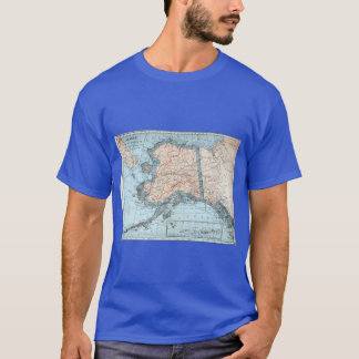 T-shirt Carte ancienne de l'Alaska 1921 format géant