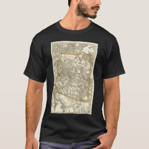 T-shirt Carte ancienne de l'Arizona 1876 format géant