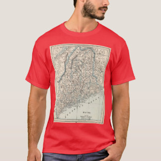 T-shirt Carte ancienne du Maine 1893