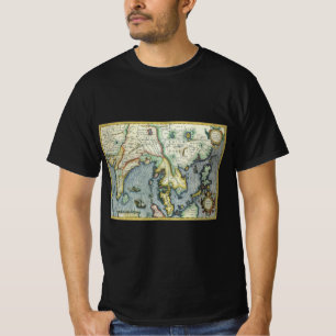 T-shirt Carte antique de l'Asie du Sud-Est par Mercator /