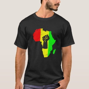 T-shirt Carte Black Power Fist Africa Inspiration Black Le