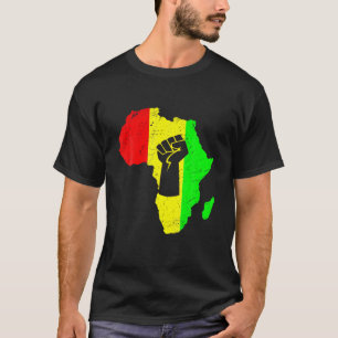 T-shirt Carte Black Power Fist Africa Inspiration Black Le