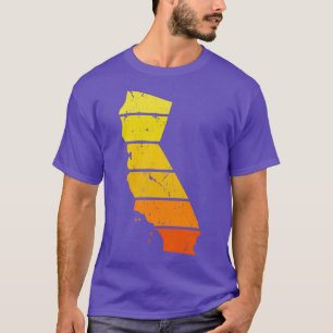 T-shirt Carte California Sunset Cali Californie