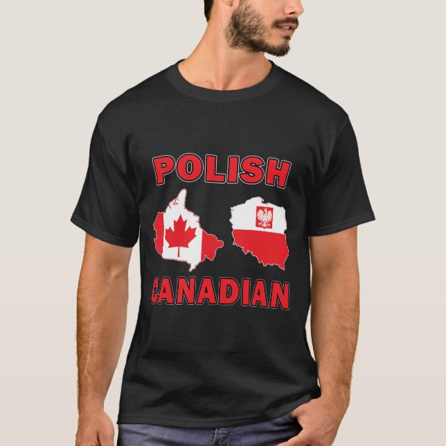 T-shirt Carte canadienne polonaise (Devant)