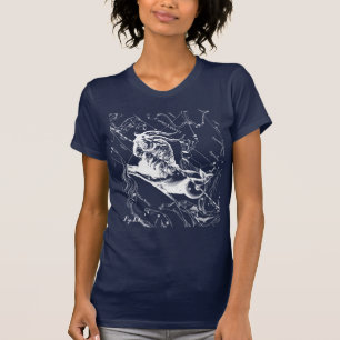 T-shirt Carte Capricorne Constellation Hevelius Vintage 16