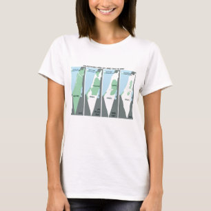 T-shirt Carte craintive de la Palestine